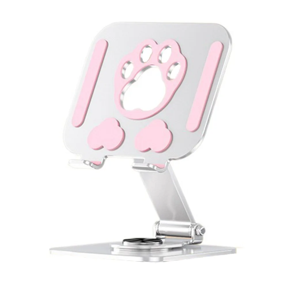 

Durable Cat Paw Tablet Stand Adjustable 360° Rotation Tablet Holder Multi Angle Foldable Tablet Phone Bracket Universal