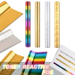 Toner Reactive Foil 19.3cmx5m by Laser Printer and Laminator For Label Sticker Business Card Printing Scrapbooking DIY Projects