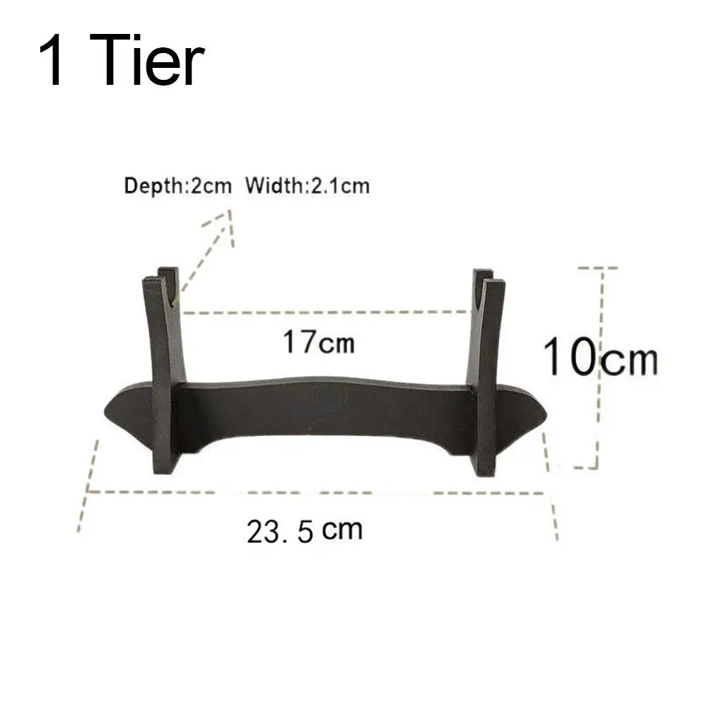 1 ~ 3 Tier Samurai Sword Stand High-quality Black Density Board Display Rack Flute Holder Ruler