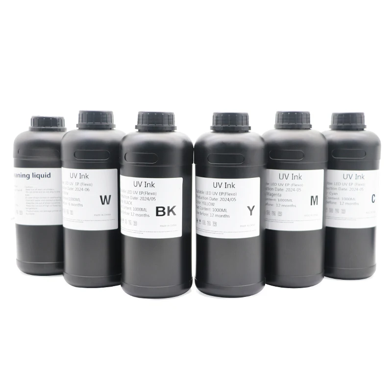 1000ML/Bottle UV DTF Ink and Varnish for UV DTF Film A B for Epson Printer XP600 TX800 1390 L800 L1800 L805 UV Ink Refill kit