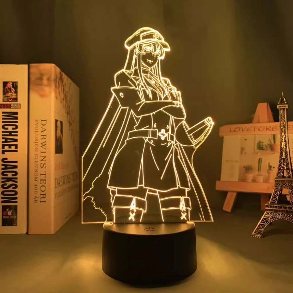 3D Nightlight Akame Ga KILL Acrylic Led Night Light Anime Lamp Cute Pretty Girls 7/16 Colors Sexy Women Table Lamp Bedroom Decor