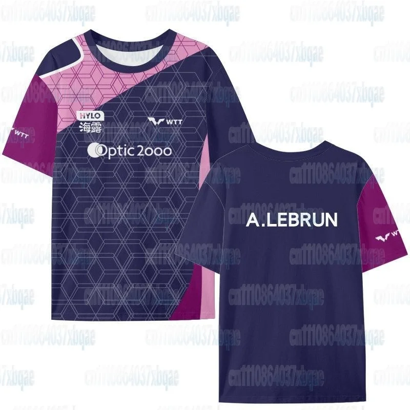 Lebrun Fefe Eisseiden-Kurzarm-T-Shirt Schnelltrocknend Wettkampfuniform Halbarm-Fanbekleidung Locker geschnitten Sportlich Familienoutfit – Detail 12