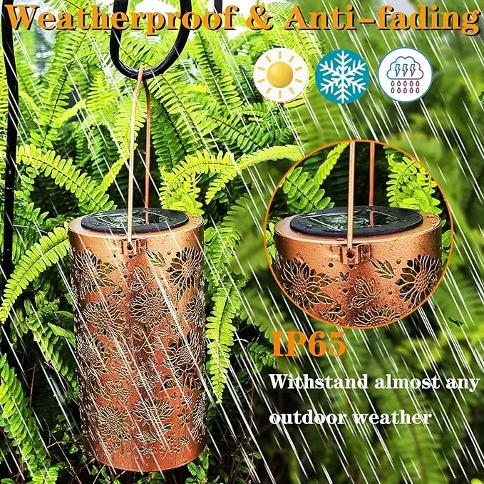 Lampu Matahari dan Bayangan Tahan Air untuk Luar Ruangan, Tenaga Surya untuk Penerangan Jalan Malam, Halaman, Taman, Patio, Dekorasi