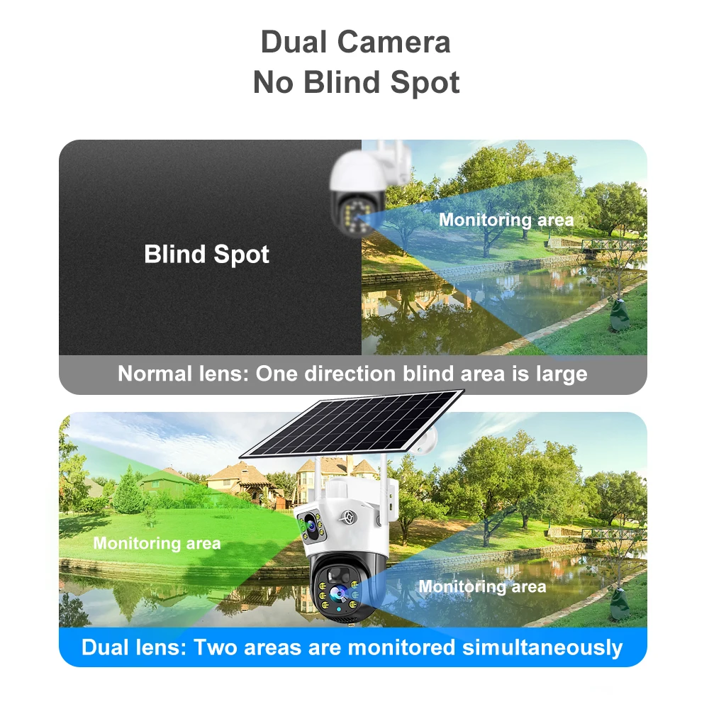 4MP/8MP kamera WiFi HD zewnętrzna bezprzewodowa kamera fotowoltaiczna IP wbudowana bateria wideo kamera monitorująca V380 Pro wodoodporna kamera