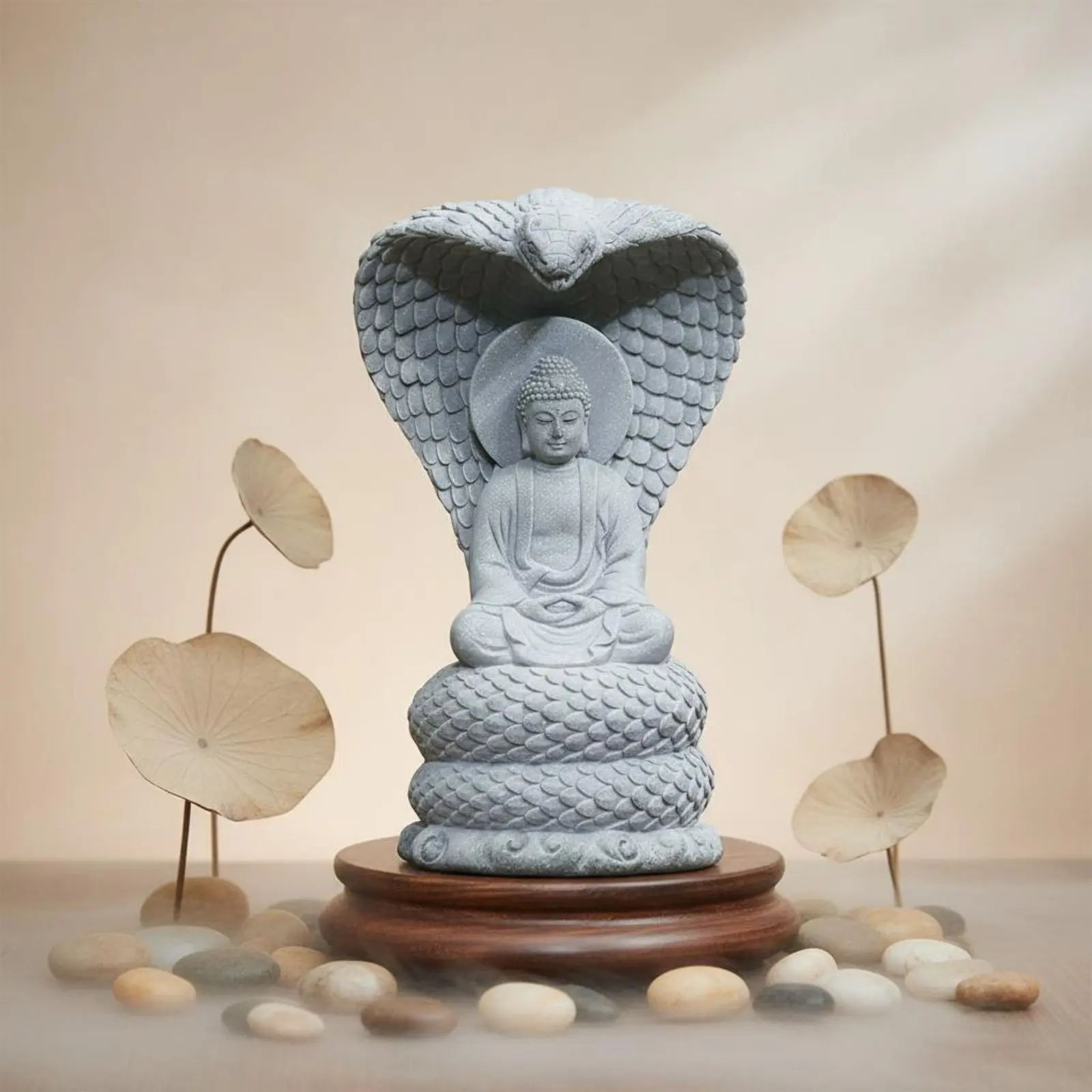 Buddha Figurine Giftable Aquarium Aquarium Decor Statue Buddha Garden Ornament Resin Material Zen Garden Ornament for Entryway - view 6