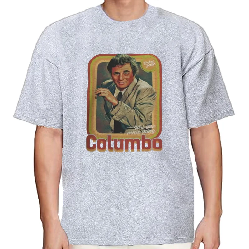 T-shirt graphique personnalisé pour hommes, t-shirts vintage, t-shirts surdimensionnés, vêtements Harajuku, Columbo