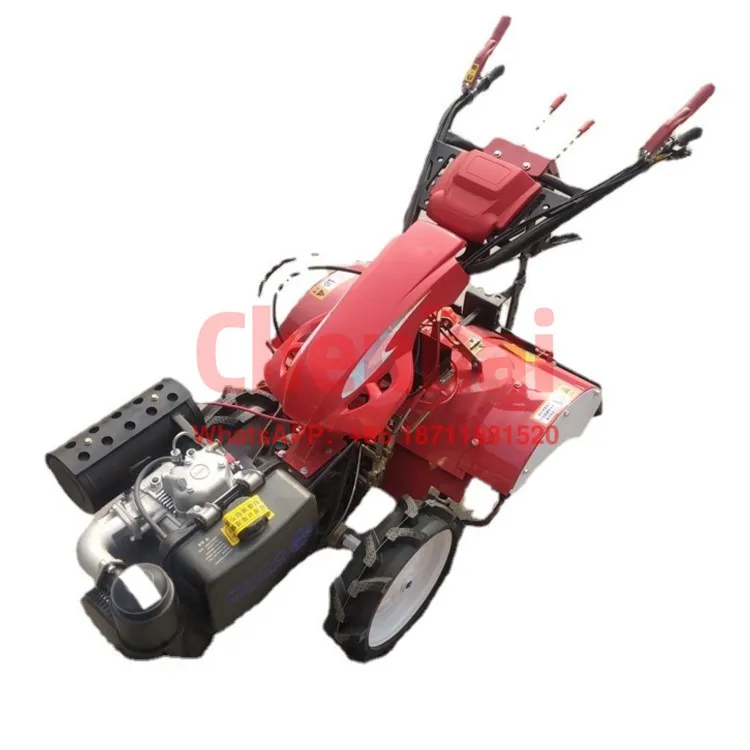 Four-drive  rotary tiller Multi-functional weeder hand furrow plough