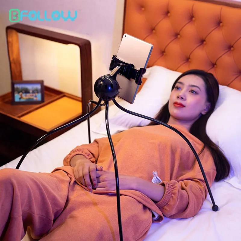 BFOLLOW Bed Lazy Octopus Stand Holder for Tablet Phone Holder Flexible Bracket iPad Air Mini Samsung Huawei Kindle 