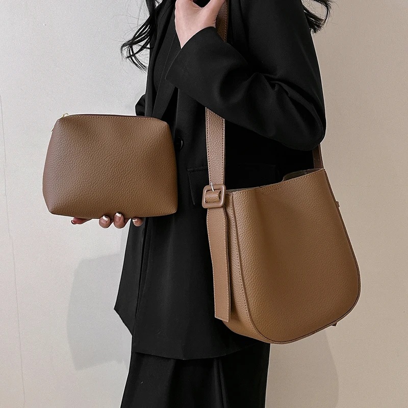 

Bucket Bags for Women Trend Vintage Small PU Leather Designer Simple Handbags and Purses female shoulder Crossbody Bags