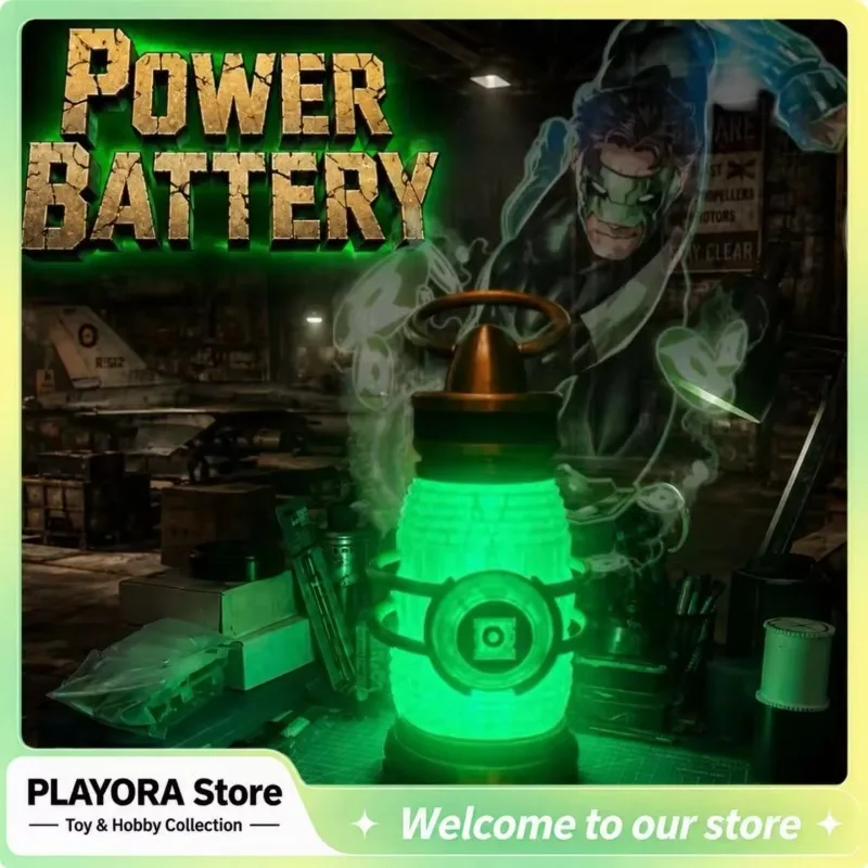 LED Light Up Green Lantern Power Battery 3D Printed Cosplay Prop DC Collectible Model Desktop Decoration Hallowmas Fans Gift
