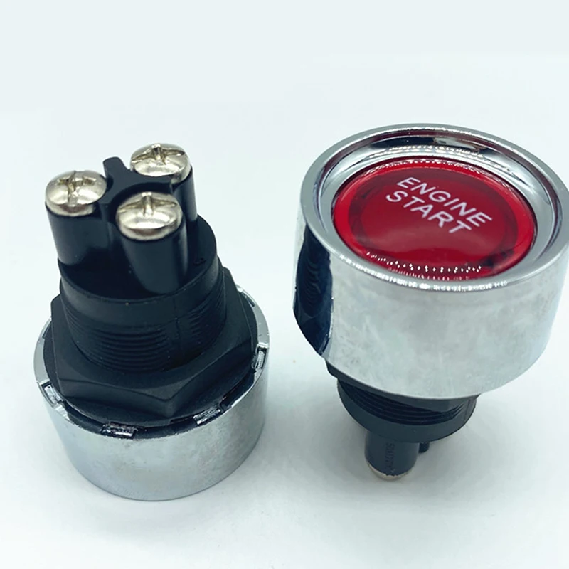 22mm Car Modification Engine Start Power Button Switch Ignition Switch 12V/24V