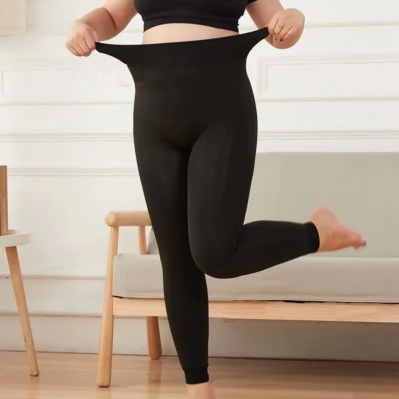 

Tights Leggings Comfortable Casual Autumn Winter plus Size Pants Thickened Fleece Lined plus Size Double Layered Integrated