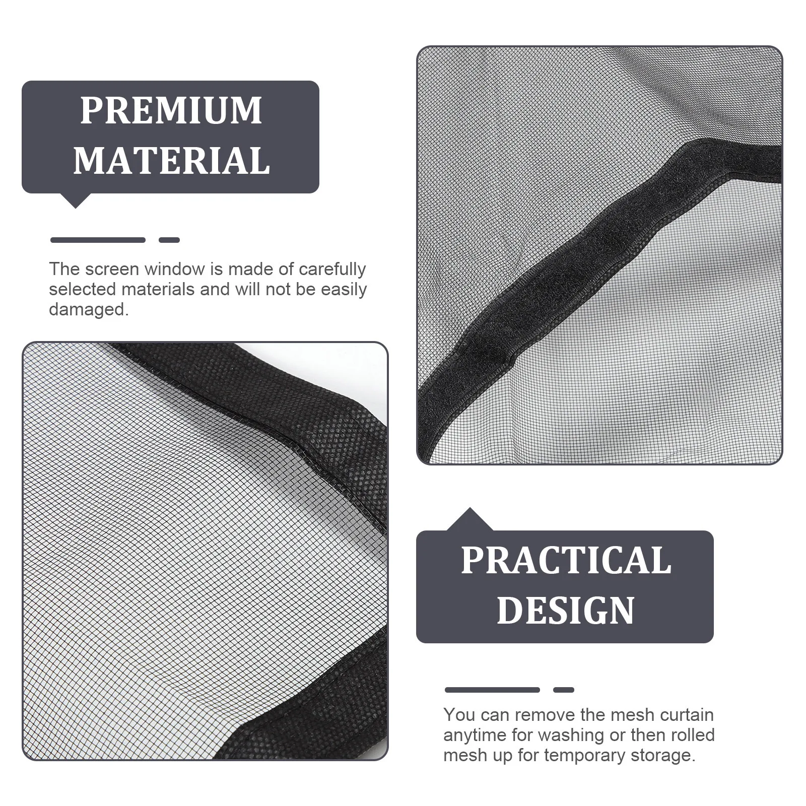 

1Set Self Adhesive Window Screen Mesh Easy Clean Durable Anti Insect Breathable for Sliding Glass Home Windows