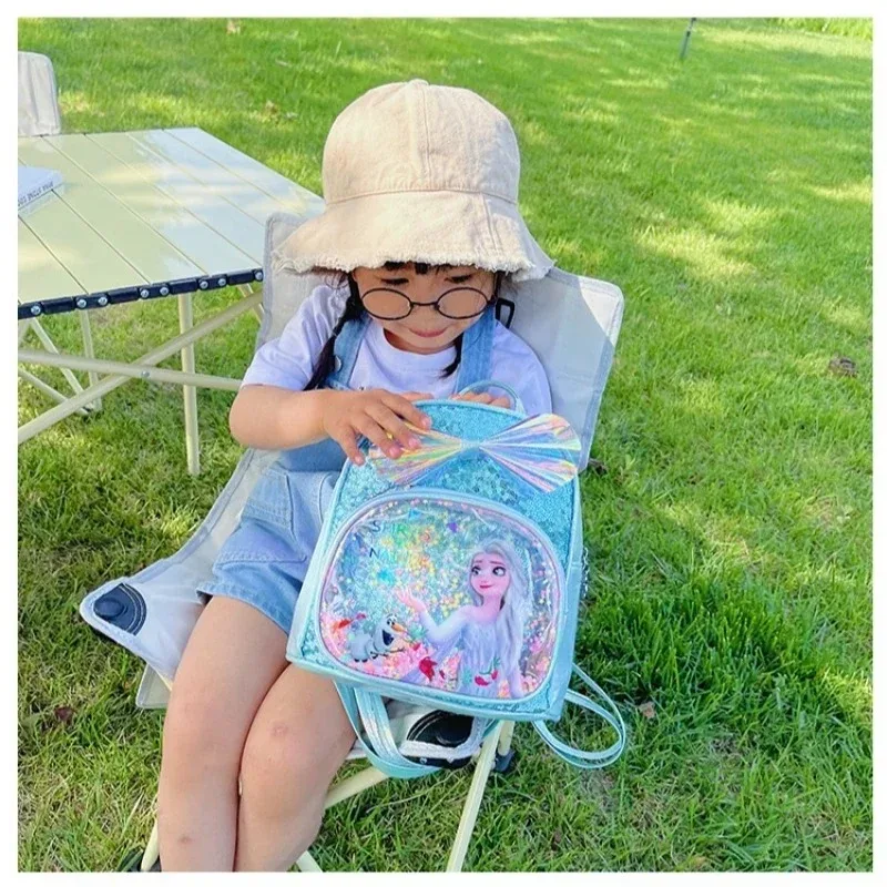 Disney Frozen Kids Backpack Cute Cartoon Princess School Bag for Girls Fashion Travel Kindergarten Daypack