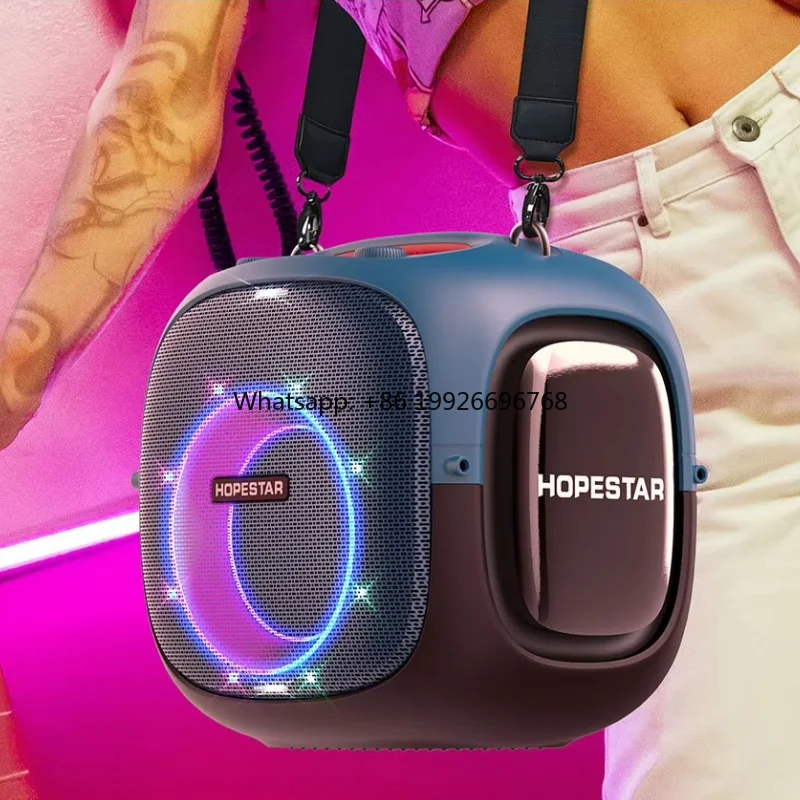 

Оригинальный аудиоплеер Hopestar, НЧ-динамик, беспроводной динамик Karoke, Hi-Fi стереозвук, качество портативного уличного сабвуфера, динамики manu