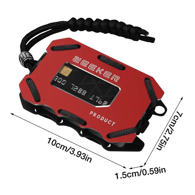 Blue Metal Wallet Multi-Tool Card And Money Clip Wallet Minimalist Front Pocket For Men Stainless Money Clip Slim And Ultralight