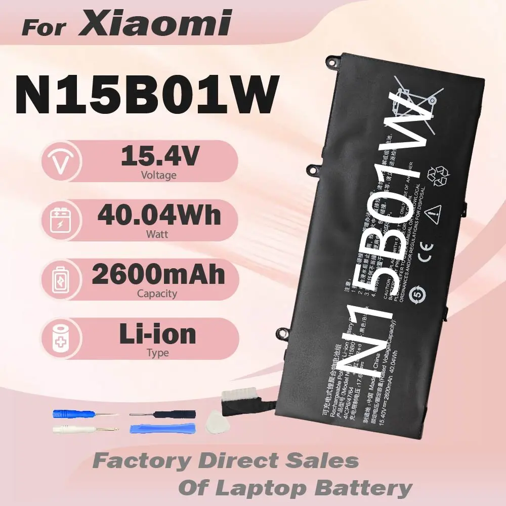 N15B01W Laptop Battery For Xiaomi Mi Ruby 15.6 inch TM1703 TM1709 TM1802 TM1802-AD/N/C RedMibook 14 II TM1705 TM1801