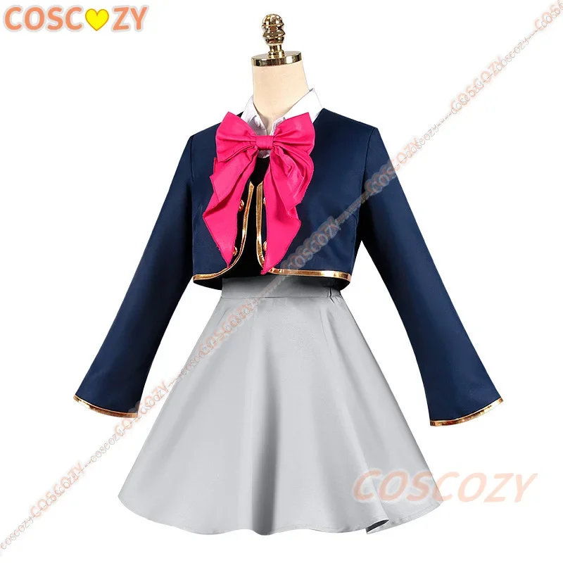 [Blue Hat and Knitted vest] Oshi No Ko Ruby Hoshino Kana Arima Cosplay Costume School Uniform Event Carnival Suit Full Set Cloth