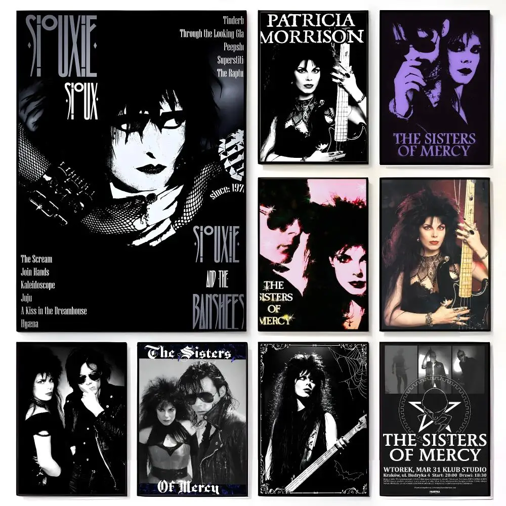 Band Rock S-Sisters Of Mercy Poster American Film Mural Home Childrens Room Wall Decor Print