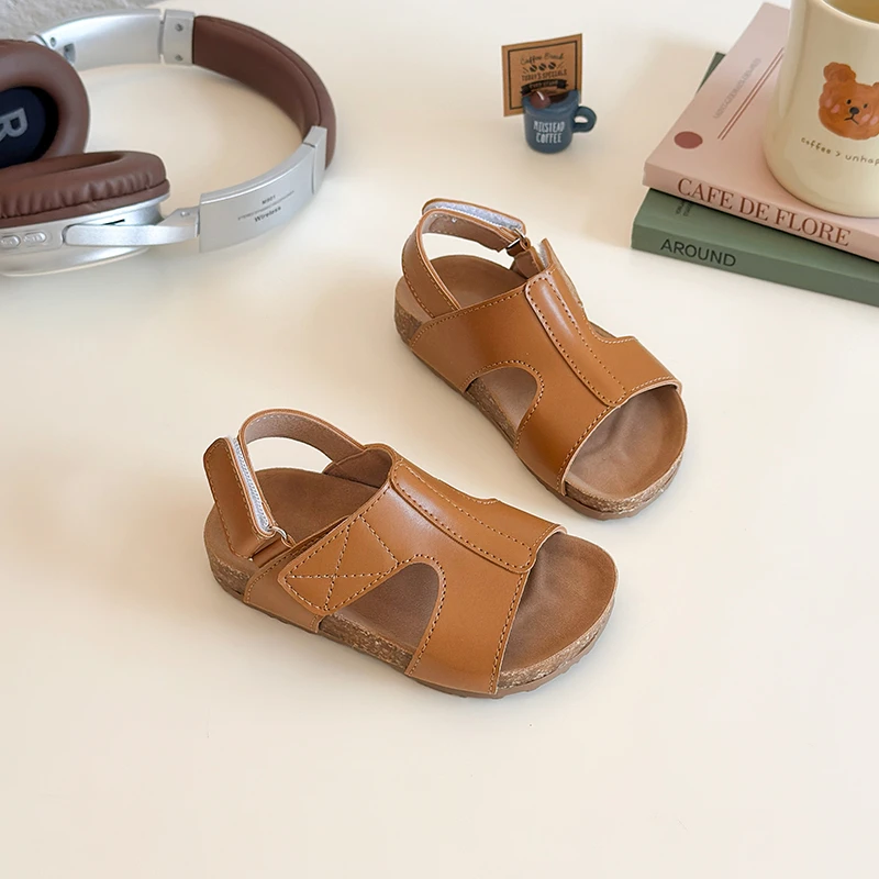 

Summer Toddler Boys Girls Open Toe Casual Sandals Non-Slip Soft Sole Breathable Lightweight for Indoor Outdoor Daily Use