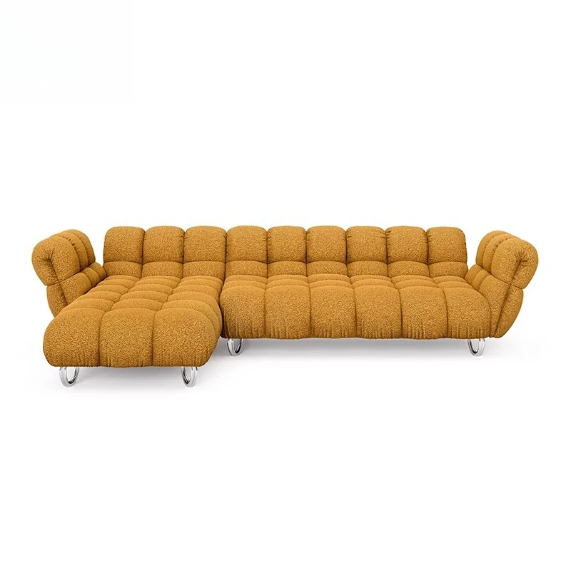 

Retro sofa combination living room cream style creative French fabric small apartment straight sofa