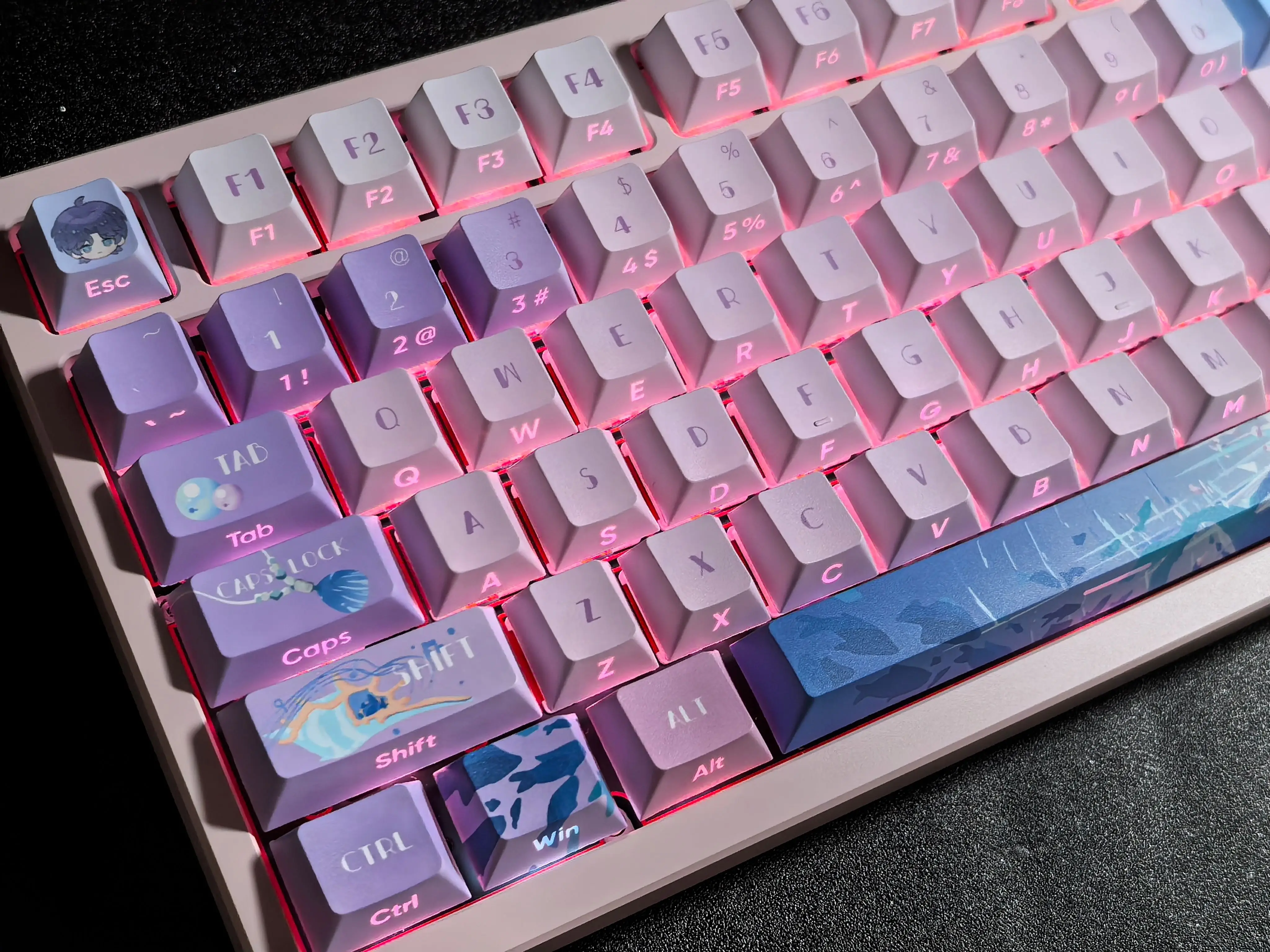 Game Love and Deepspace Theme Keycaps Rafayel Zayne Sylus Xavier Customized Cherry Profile Keyboard Caps Cosplay Doujin Gifts