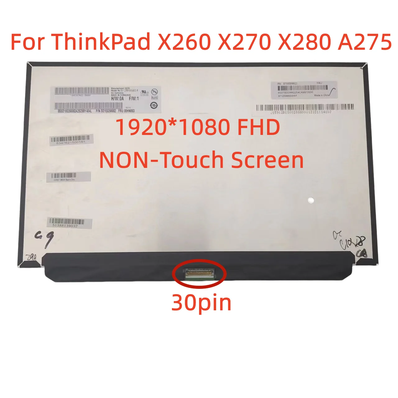 

B125HAN02.2 N125HCE GN1 C1 C2 C4 M125NWF4 R3 00HN883 00NY418 For ThinkPad X260 X270 X280 A275 LCD Screen 12.5 Inch IPS Display