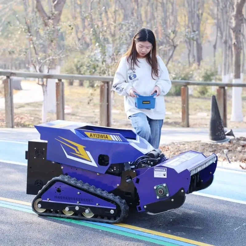

Customized Remote controlled lawn mower, tracked all terrain lawn mower, tracked radio controlled lawn mower