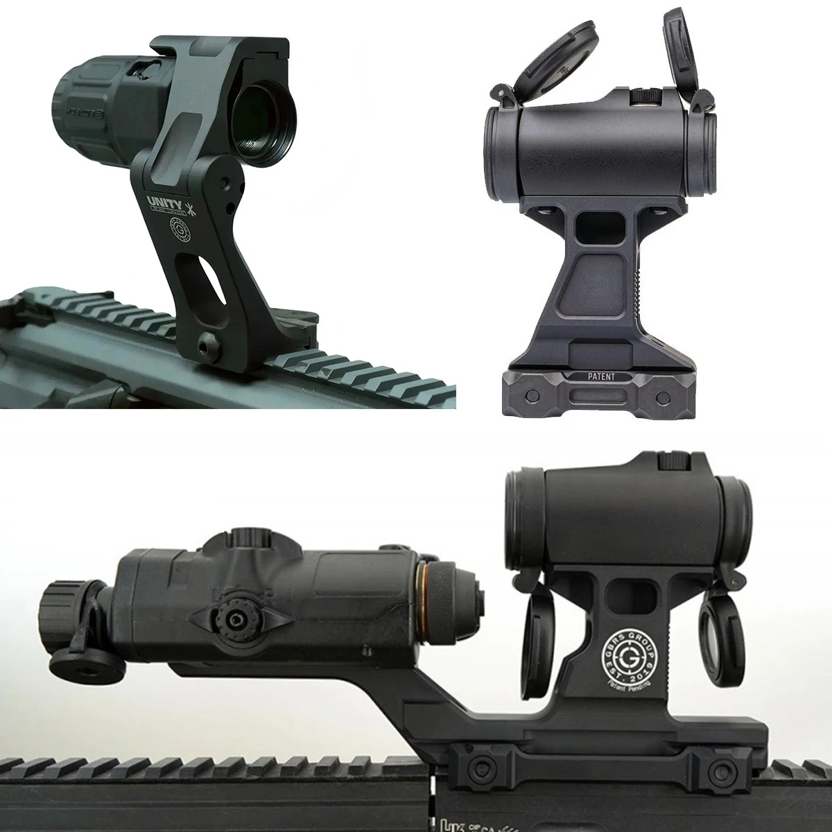 

Tactical GBRS Hydra Mount Riser Scope UNITY 2.91" Fast FTC Mount For T01 T02 Red Dot Sight PEQ-15 Laser Riser Mount