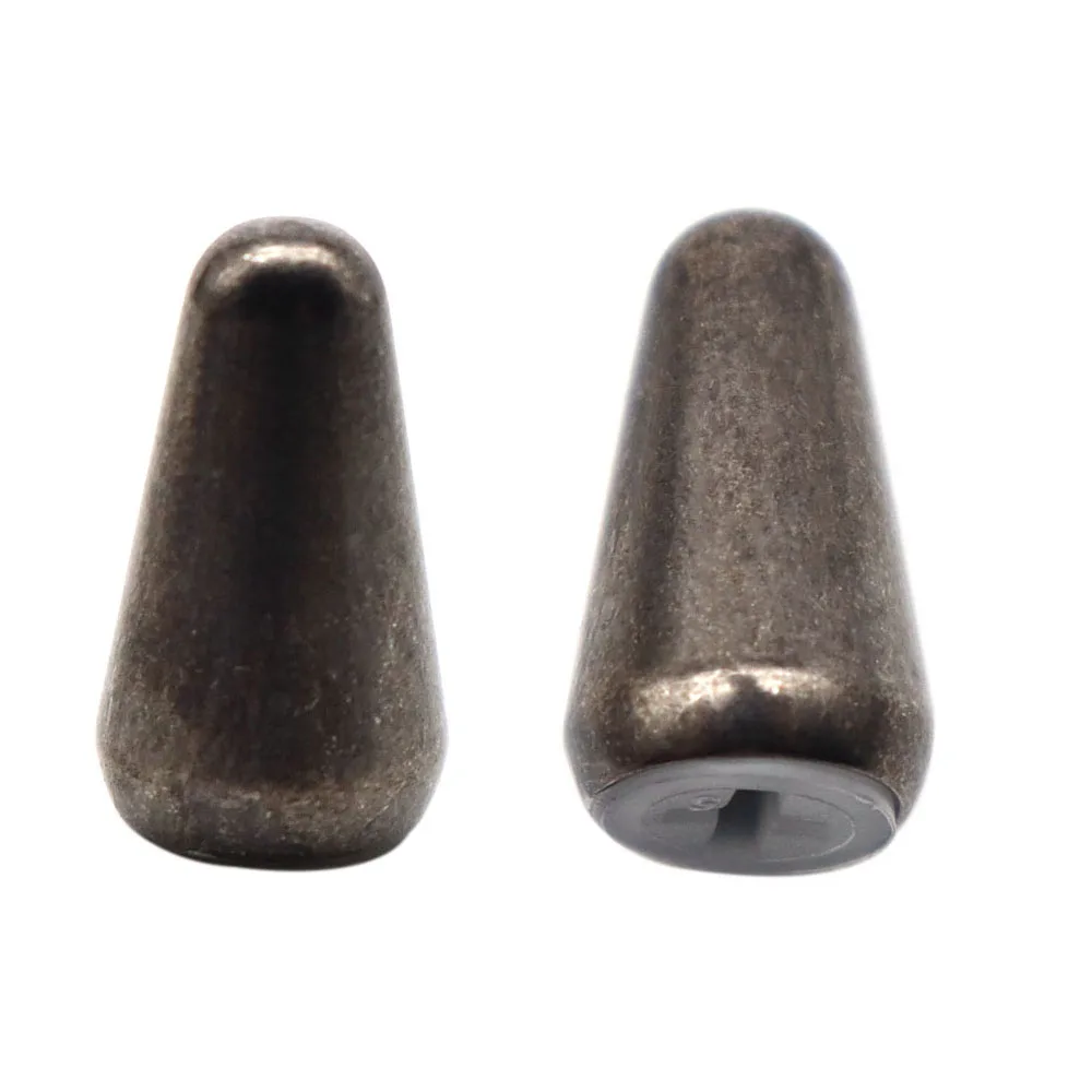 3 Stück Aluminium-Gitarrenknöpfe und 2 Stück Gitarrenschalterspitze aus Messing und Metall für Gitarrenzubehör – Detail 17