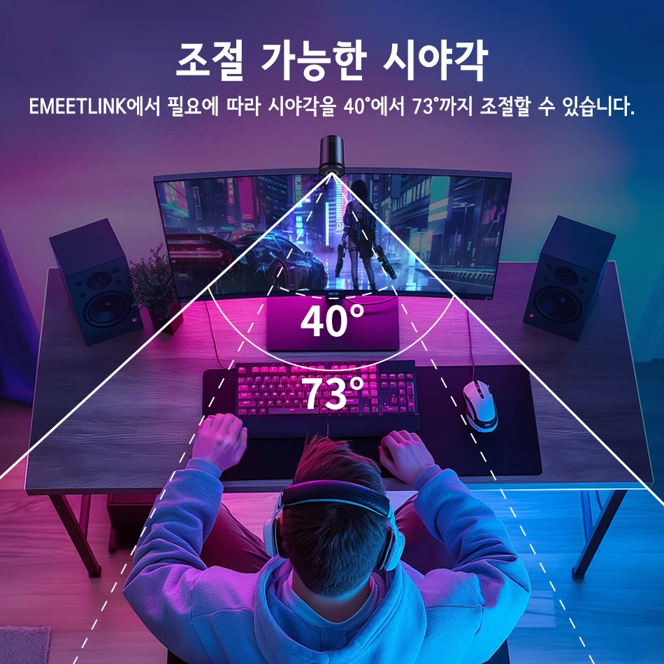 4K 웹캠 UHD 웹 카메라 HDR 스트리밍 USB 카메라등 듀얼 노이즈 캔슬링 마이크가 탑재된 EMEET S800 웹캠 Sony 센서 탑재