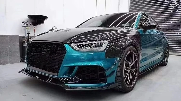 RS3 2017-19-Fit Premium Aero Dry Carbon Fiber Front Bumper Lip