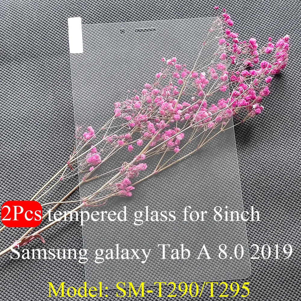 2Pcs/Pack Screen Protector for Samsung Galaxy Tab A 8.0 2019 SM-T290  HD 0.3MM Clear 8Inch Samsung SM-T295 Tablet Tempered Glass