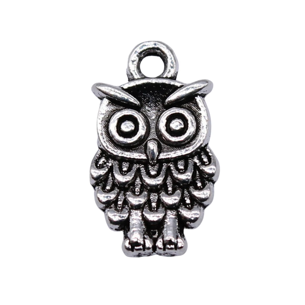 Accessories For Women Owl Charms Supplies For Jewelry 13x8mm 20pcs