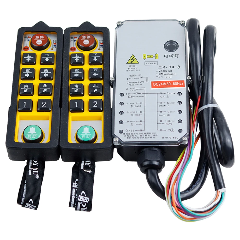 Controlador Industrial da Grua Anti-queda Impermeável Ácido Resistente a Óleo Elevador do Guindaste Interruptor do Controle Remoto Dc24v Ac220v Ac380v Yu8