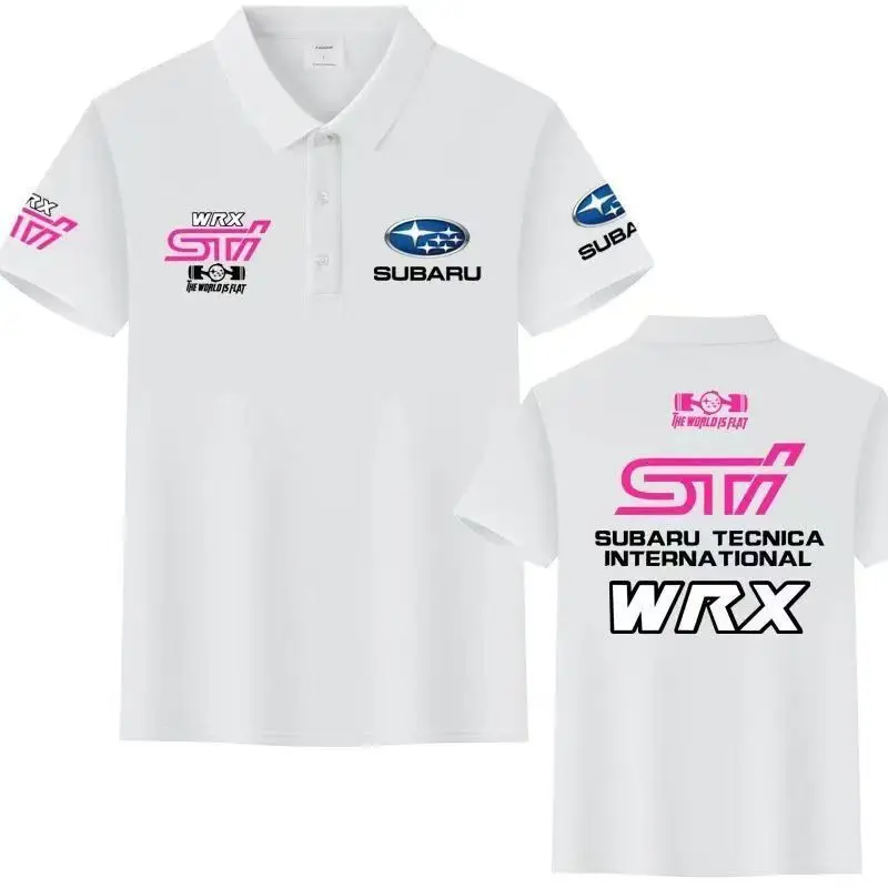Subaru SUBARU accesorios de coche mismo estilo Fans de coches 2025 Racing Ice seda Polo de algodón Camiseta de manga corta