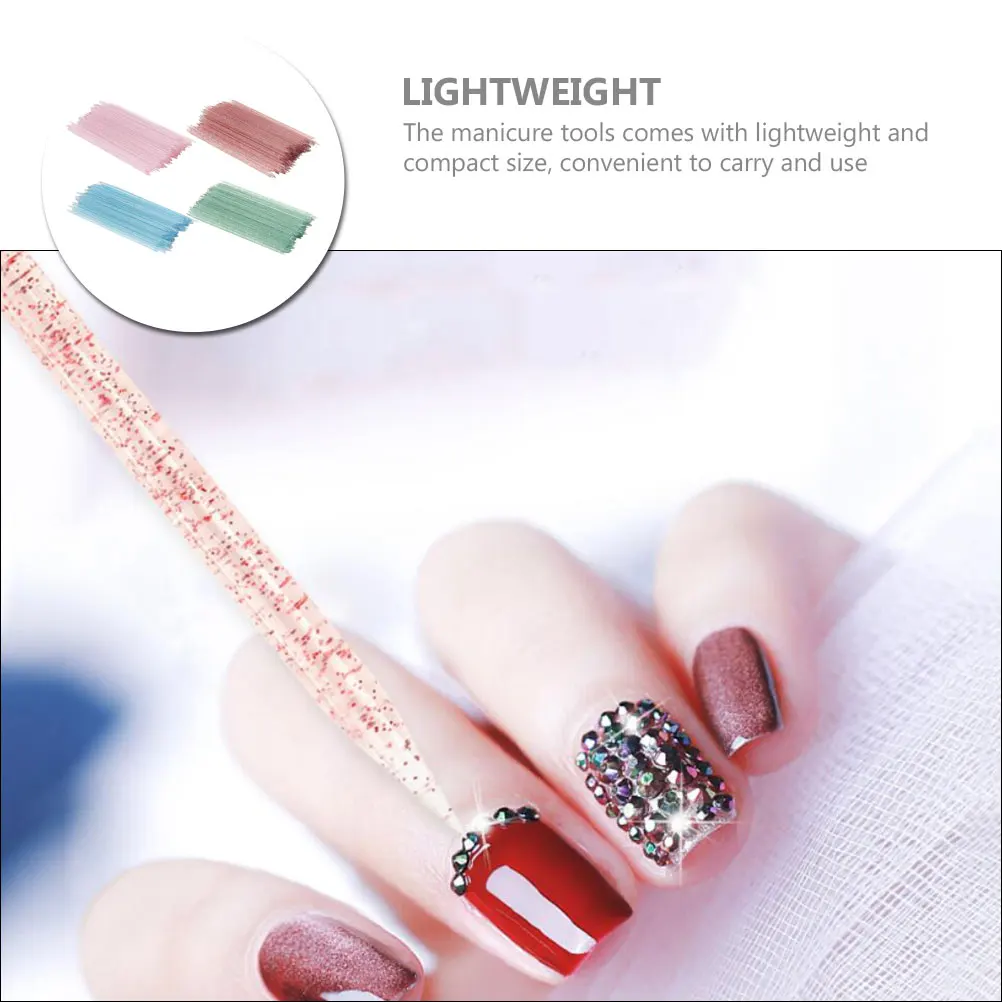 

400 шт., принадлежности для дизайна ногтей, пластиковые палочки для нанесения точек, маникюрные инструменты, очистка омертвевшей кожи, прочный, практичный, компактный размер