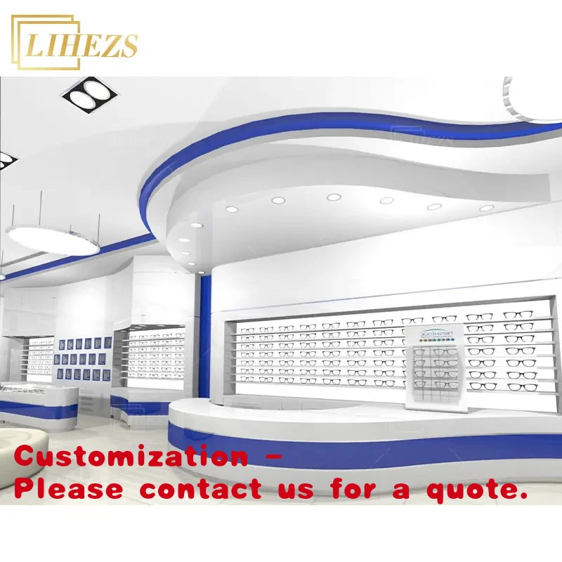 

custom.Best Shop Modern Furniture Optical Showroom Cabinet Wall Mounted Eyewear Glasses Display Stand Interior