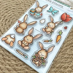 2024 New Easter Bunny Transparent Silicone Rubber Stamp/for DIY Scrapbooking Card /photo album Decorative clear stamp