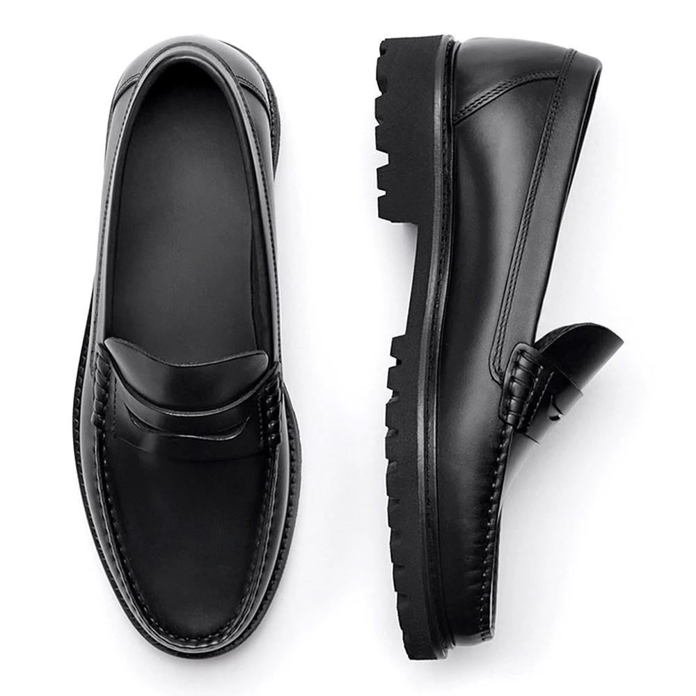 Men's Loafer Shoes High Quality Wear-Resistant Full Grain Leather Casual Shoes