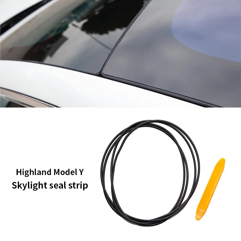 Rubberen afdichtingsset voor Tesla Model Y 2017-2025 Highland Skylight afdichting windbeschermers I-Dust waterdichte zonnedak accessoires