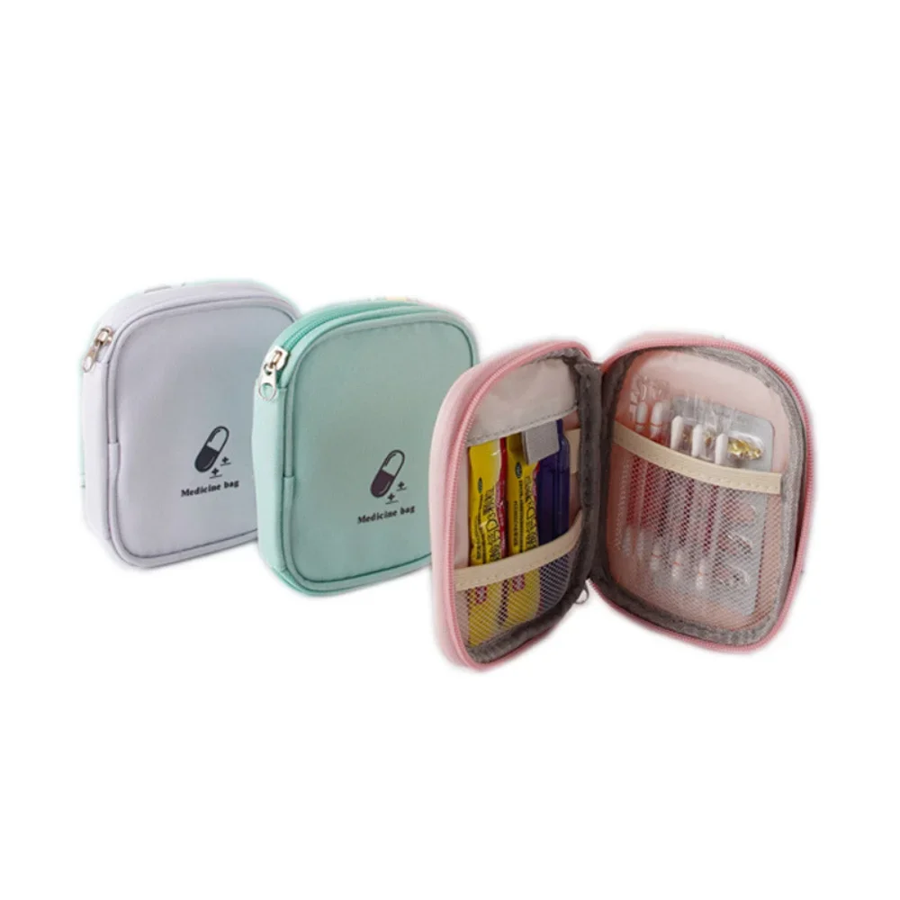 Cute Mini Portable Medicine Bag First Aid Kit Medical Emergency Kits Organizer Outdoor Household Medicine Pill Storage Bag