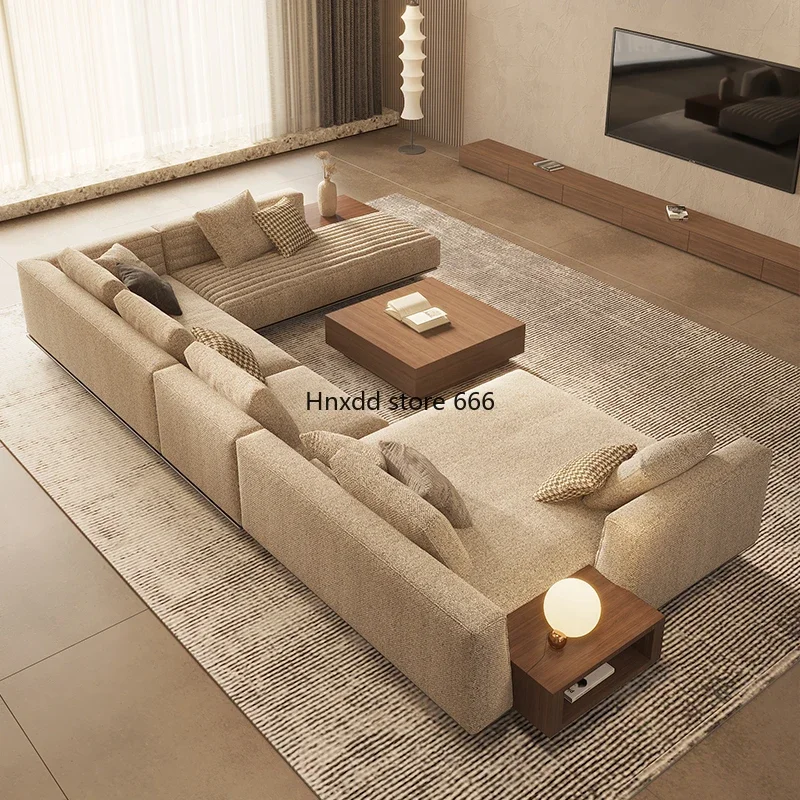 

Italian light luxury fabric sofa u shape