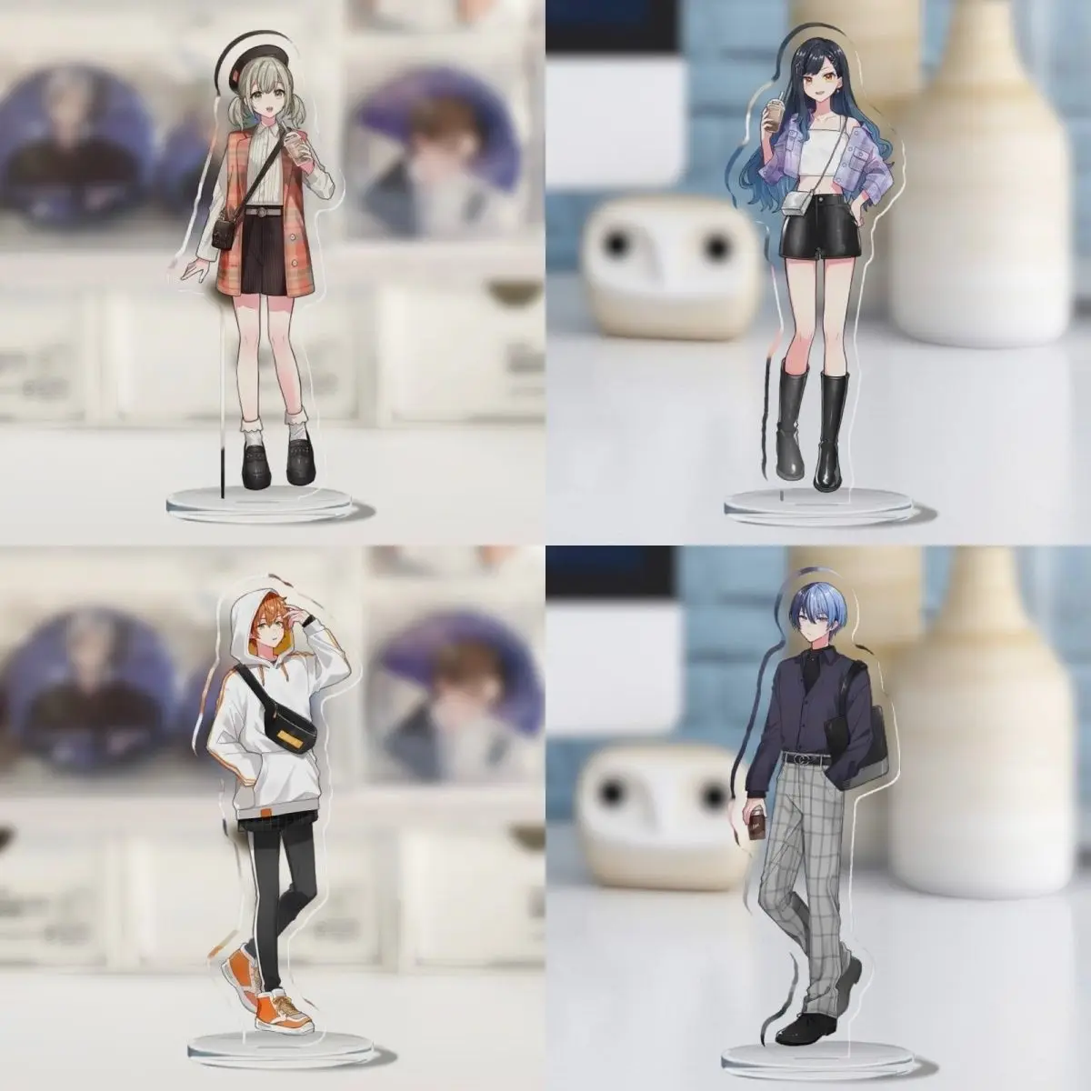 

Shinonome Akito Akt Aoyagi Toya Azusawa Kohane Shiraishi Anime Project Sekai HD Interlayer Акриловая подставка Модель Настольный дисплей