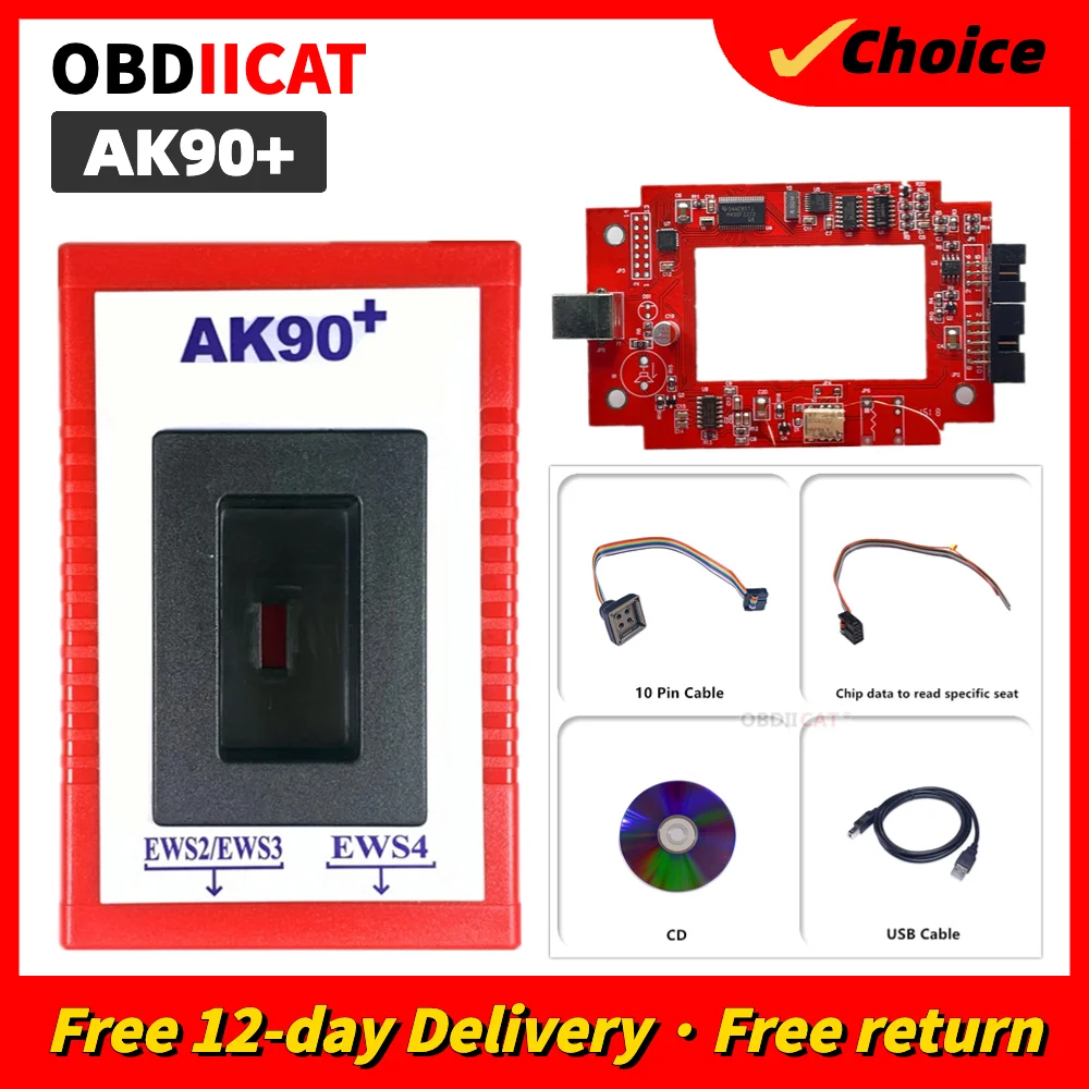 

Hot AK90 plus For B-M-W V3.19 AK90+ OBD2 Car Key Programmer For B-MW CAS/EWS from 1995-2009 AK90 + Key Programming Tool