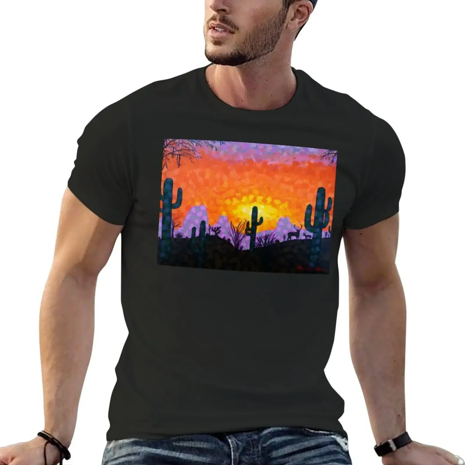 Sonoran Desert Sunset T-Shirt sublime hippie clothes boys whites quick drying black t-shirts for men