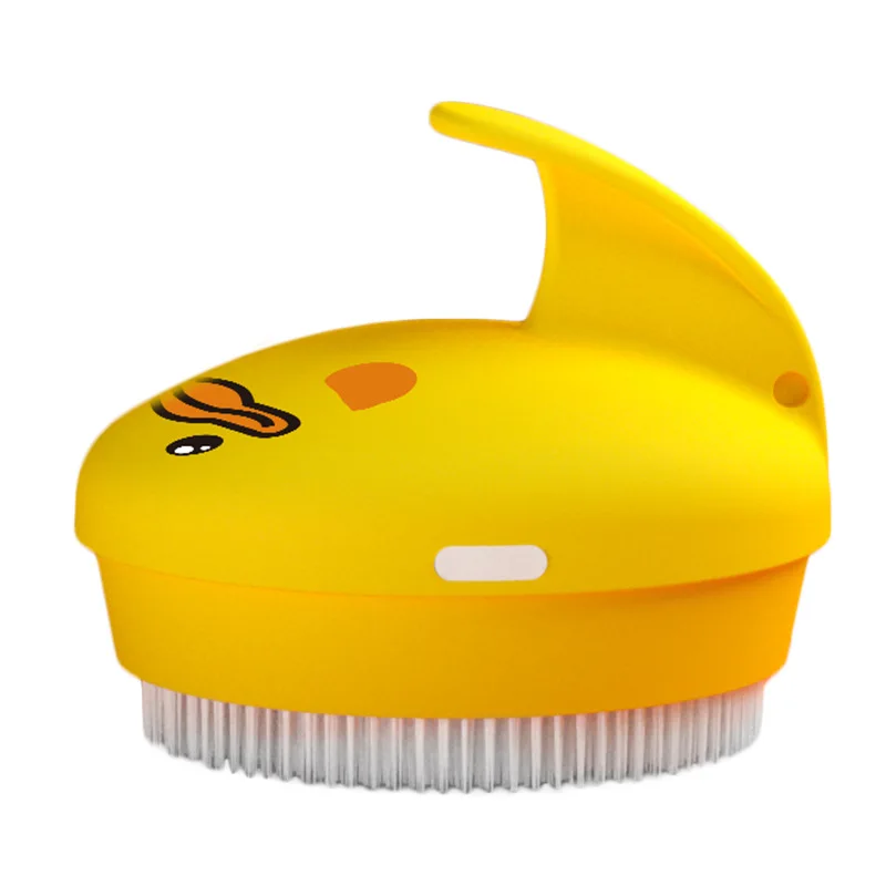 Cute Children\'s Bath Brush Infant Massaging Bath Brush Baby Soft Hair Bathing Brush Soft Silicone Bristle Pet Dog Cat Bath Brush