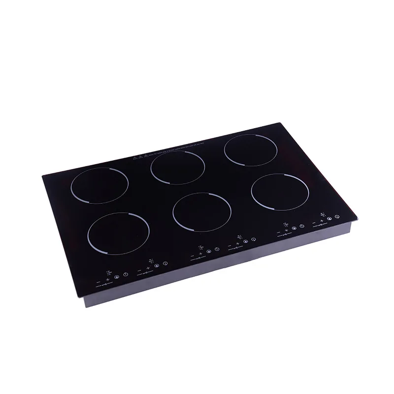 Commercial Six-head Induction Cooker Kitchen Electric Cooker Ceramic Cooker Integrated Embedded Cooktop High Power Hob