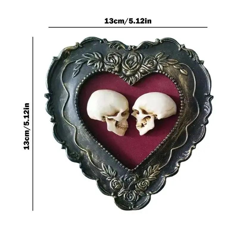 Skeleton Decor Resin Gothic Figurine Creative Romantic Love Skull Ornaments Craft Skeleton Spooky Wall Art for Home decoration