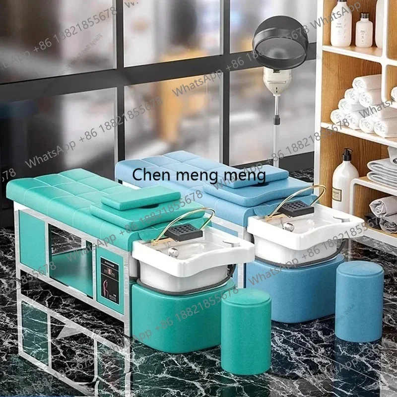 E153 Modern High-end Shampoo Chairs Thai Style Head Spa Massage Shampoo Bed Portable Shower Salon Furniture Silla De Peluqueria